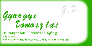 gyorgyi domoszlai business card