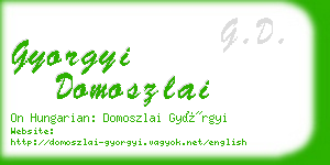 gyorgyi domoszlai business card